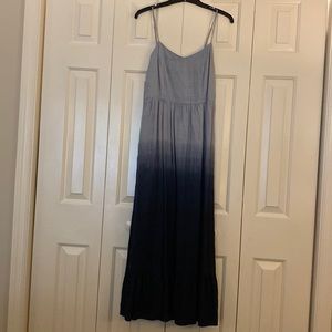 Madewell blue ombré maxi sundress size 8